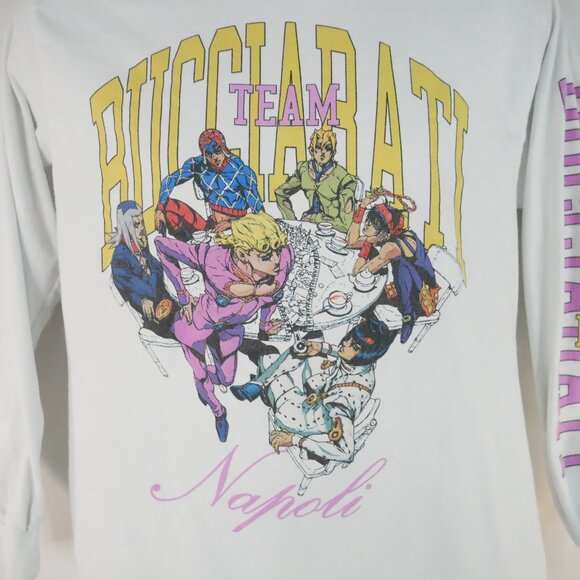 Bucciarati Team Long T-Shirt Med Sz Jojo's Bizarre Adventure Napoli Golden Wind - Picture 4 of 9